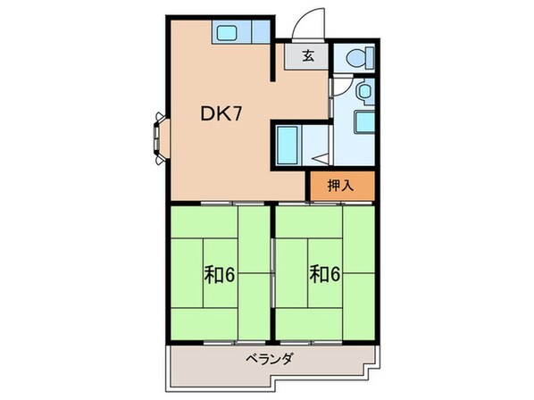 新栄プロパティー恵我之荘の物件間取画像